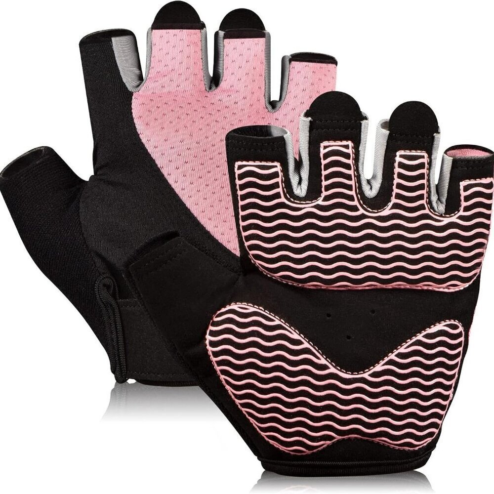 Gym Gloves - Fingerless, Breathable Workout Gloves for Weightlifting, Cycling